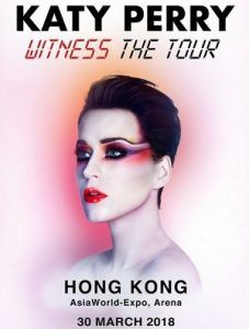 KATY PERRY "WITNESS" 世界巡迴演唱會 2018 香港站
