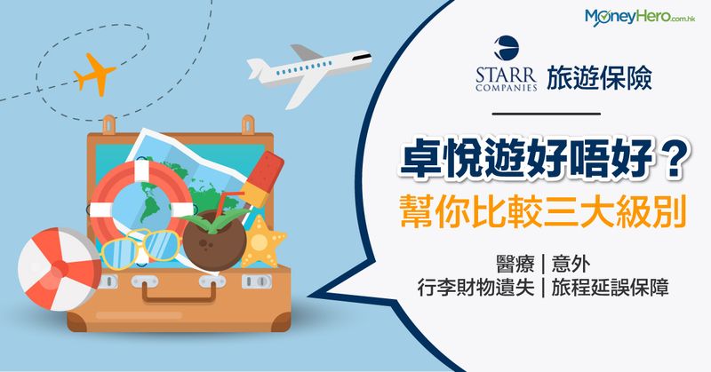 【-Starr-旅遊保險-】卓悅遊好唔好？比較三大級別醫療、意外、行李財物遺失及旅程延誤保障